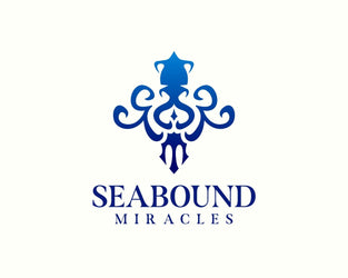SeaBound Miracles logo - stylized squid/octopus with baroque filigree